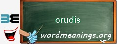 WordMeaning blackboard for orudis